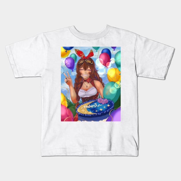 Happy birthday Amber! Kids T-Shirt by SosiCreatesArt